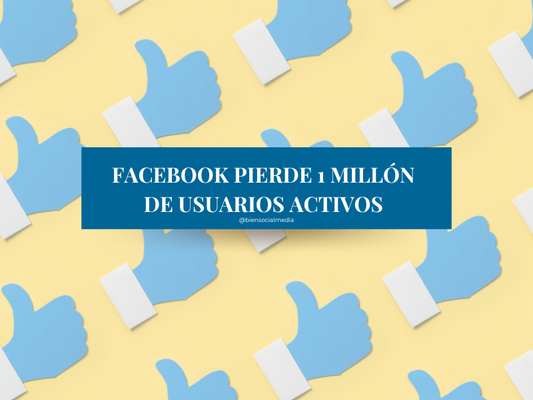 Facebook pierde un millón de usuarios diarios